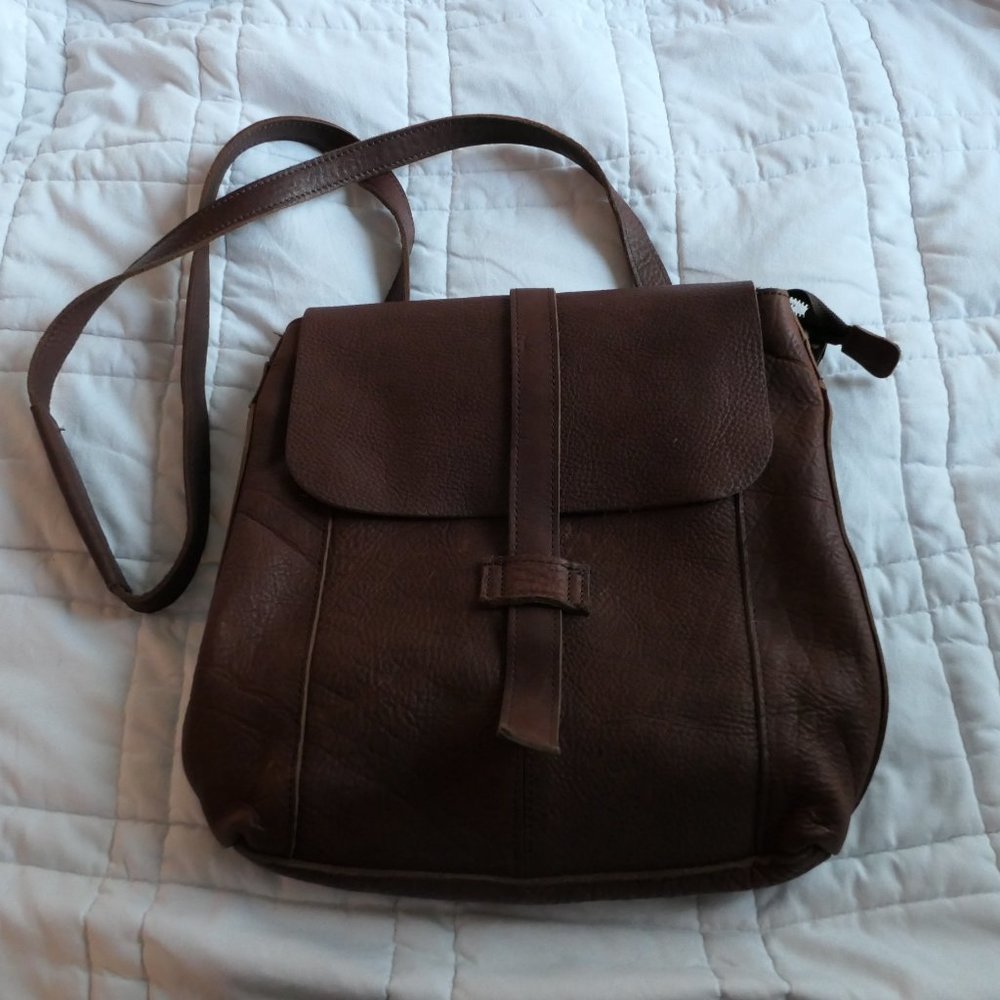 Duluth Trading Company Lifetime Leather Convertible Backpack